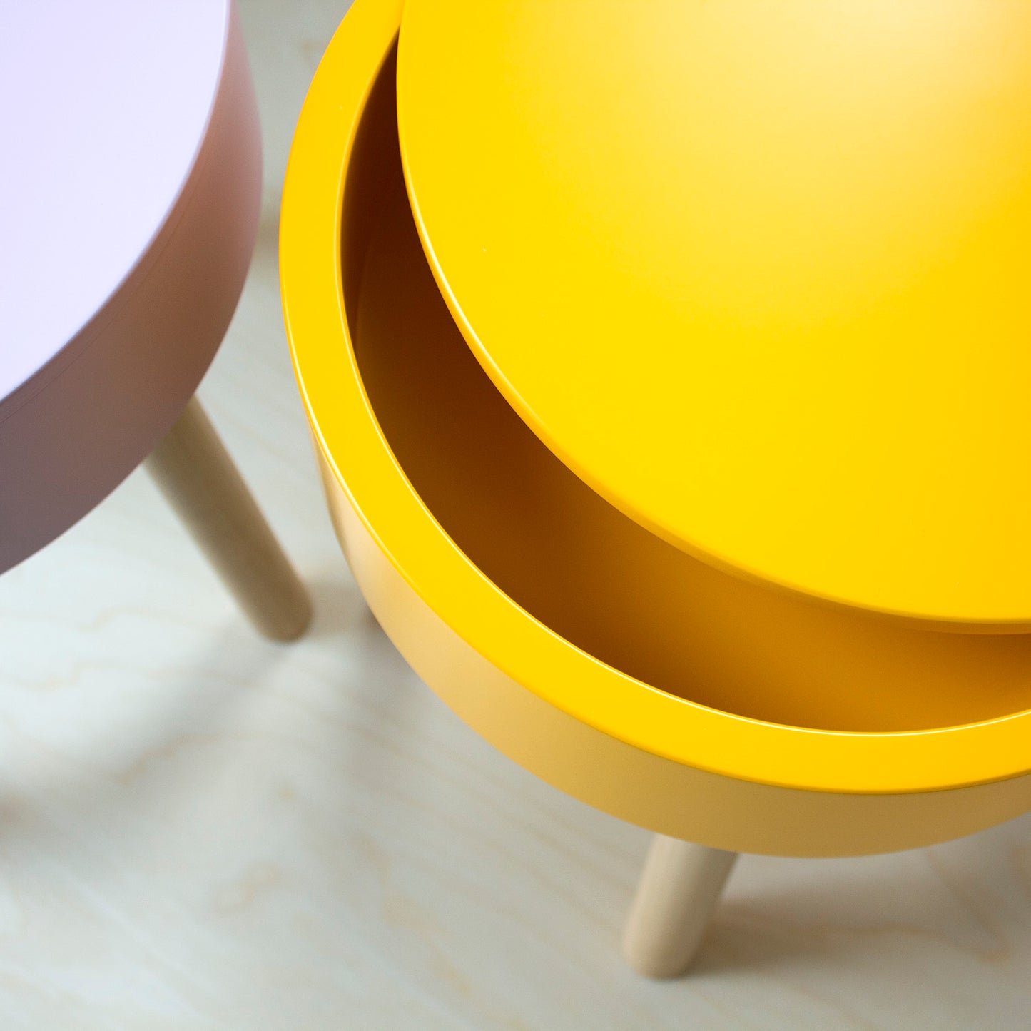 PIILO stool, bold yellow